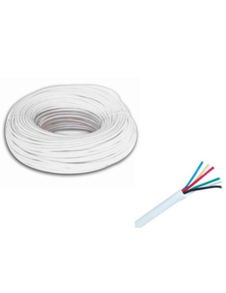 Acheter BYSECUR BYSECUR-23 Bobine de 100 m de câble d’alarme à 8 fils (6 x 0,22 + 2 x 0,75)
