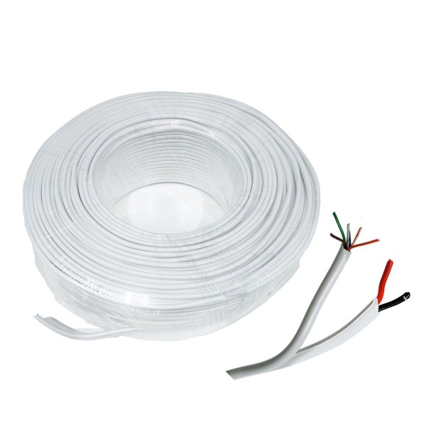 Comprar BYSECUR BYSECUR-232 Bobina 100 m de Cable de Alarma Siamés de 8 hilos ( 6 x 0, 22 + 2 x 0,75 ) BSC27227