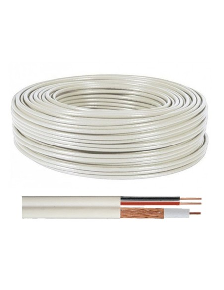 Bysecur bysecur-32 bsc02277 Siamese Cable Bobina 100m: RG-59 + PODER. Diâmetro 6mm