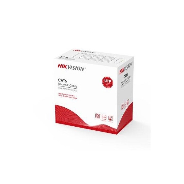 Comprar HIKVISION TRANSMISION AND DISPLAY HIK-T&D-93 Bobina en caja de 305m de Cable U/UTP Cat6 Cobre PVC 24AWG UL CM DS-1LN6-UE