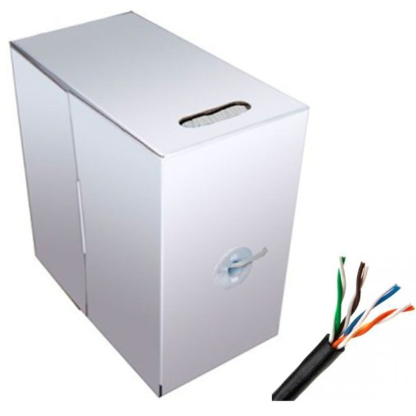 Acheter BYSECUR BYSECUR-33 Bobine en boîte de câble UTP Cat5e de 305 m avec gaine adaptée à l’extérieur.