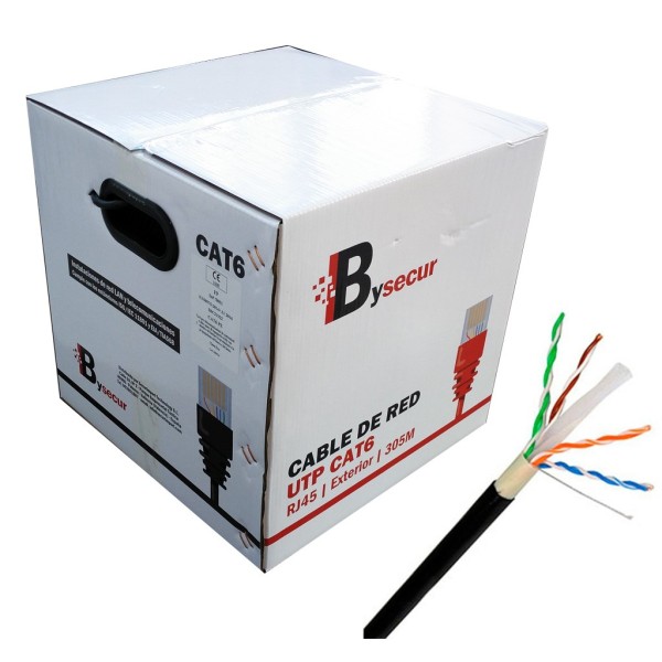 BYSECUR BYSECUR-35 BBSC21922 Livro Livro Cabo Cat6 de 305m para Outros, CCA, 23 AWG, 5,5 mm