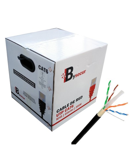 Kaufen BYSECUR BYSECUR-35 Spule in großer Box Cat6-Kabel (305 m) für den Außenbereich, CCA, 23 AWG, 5,5 mm