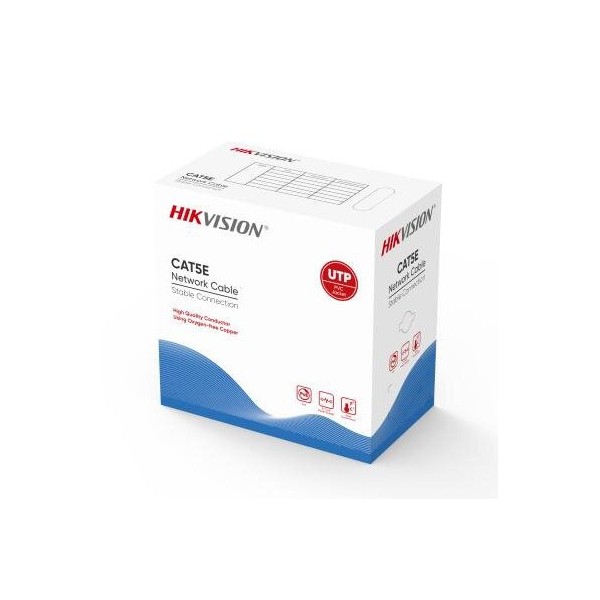 Comprar HIKVISION TRANSMISION AND DISPLAY HIK-T&D-5 Cable de red UTP CAT5E de 305 m (cobre macizo, 0,5 mm, CM) PVC 24AWG UL CM D