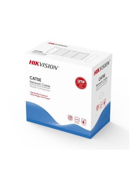 Comprar HIKVISION TRANSMISION AND DISPLAY HIK-T&D-5 Cable de red UTP CAT5E de 305 m (cobre macizo, 0,5 mm, CM) PVC 24AWG UL CM D