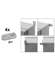 Acheter BYSECUR BYSECUR-362 Boîtier en ABS 400x300x200, étanche avec charnières plastiques de fermeture et plaque de base 2