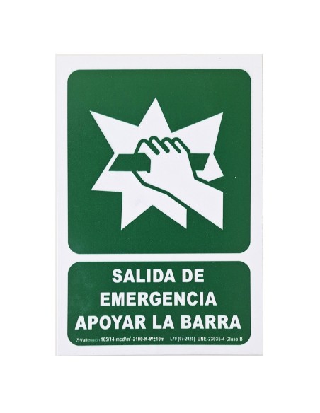 Comprar BYSECUR BYSECUR-398 Cartel de Señalización Empujar barra para abrir puerta S-537