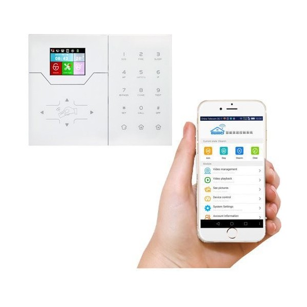 BySecur Alarmes Bysecur-Alarm-8 BSC03238 Alarme Central Bysecur IP LCD. IP + GSM / GPRS. Aplicação por app