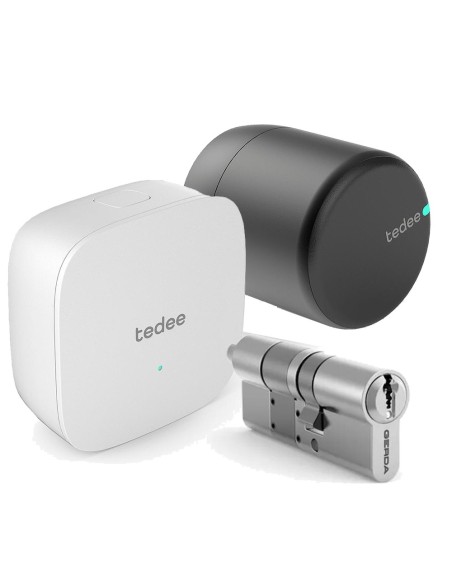 Kaufen TEDEE TEDEE-13 Smartes Türschloss Tedee PRO Schwarz + Gerda Doppelkuppungs-Zylinder + Brigde Wi-Fi