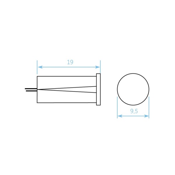 Aritech Aritech-107 R1125-N Recusado Montagem rotativa Contato "Stubby" com ímã "Mini-Max", Branco
