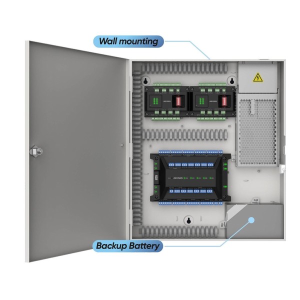 Controle de Acesso à Hikvision Hik-Acc-268 DS-K2704X Access Controller para 4 portas com caixa e fonte
