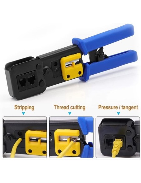 Kaufen Sie BYSECUR BYSECUR-329 RJ45-Durchgangsstecker-Crimpzange. Ergonomischer, rutschfester Griff.