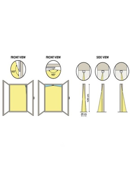 Detector de cortina AMC AMC-7 DT 16 AMC. Tecnologia dupla em interior ou exterior válido