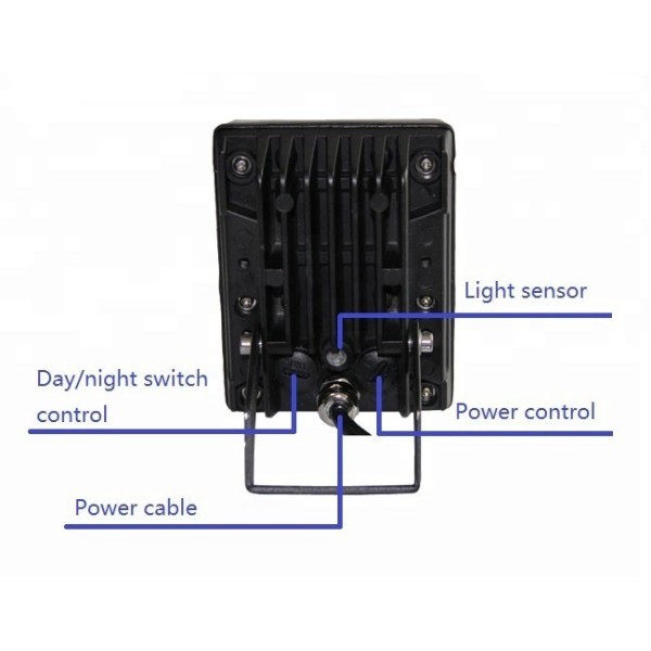 Bysecur bysecur-113 bsc25122 foco infravermelho 200m. 15º Abertura 12 LED Anti-Vandálico IP66 Suporte de Parede