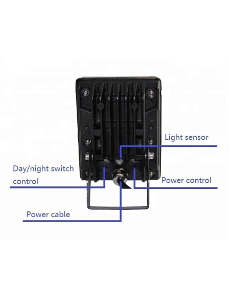 Bysecur bysecur-113 bsc25122 foco infravermelho 200m. 15º Abertura 12 LED Anti-Vandálico IP66 Suporte de Parede