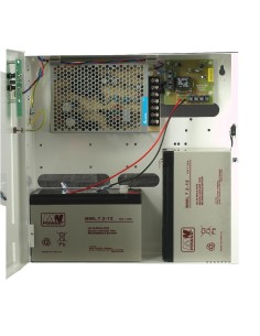 Bysecur Bysecur-118 BSC02980 24V - 4A fonte de alimentação com caixa e espaço para baterias de 2 7Ah encosto (não incluídos 2