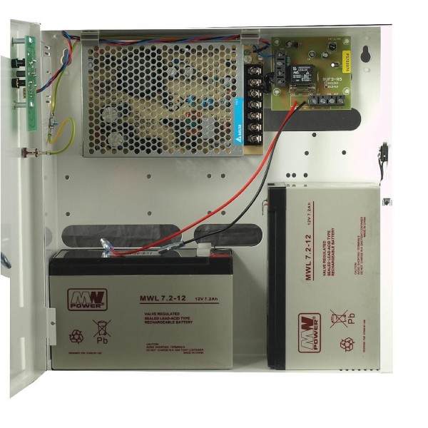 Acheter BYSECUR BYSECUR-118 Alimentation 24V - 4A avec boîtier et emplacement pour 2 batteries de secours de 7Ah (non incluses)