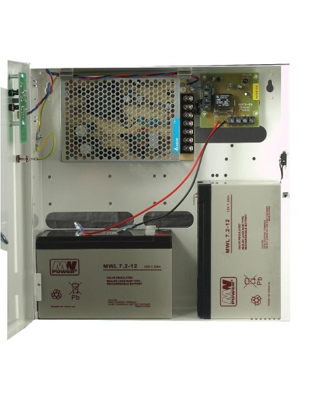 Comprar BYSECUR BYSECUR-118 Fuente de alimentación 24V - 4A con caja y espacio para 2 baterías de respaldo de 7Ah (no incluidas)