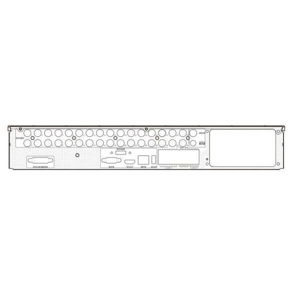 TVT TVT-95 TD-2732NC-HC DVR Gravador 5En1 32CH + 8IP 5MP 16E alarme 16/4 4xHDD Audio TVT