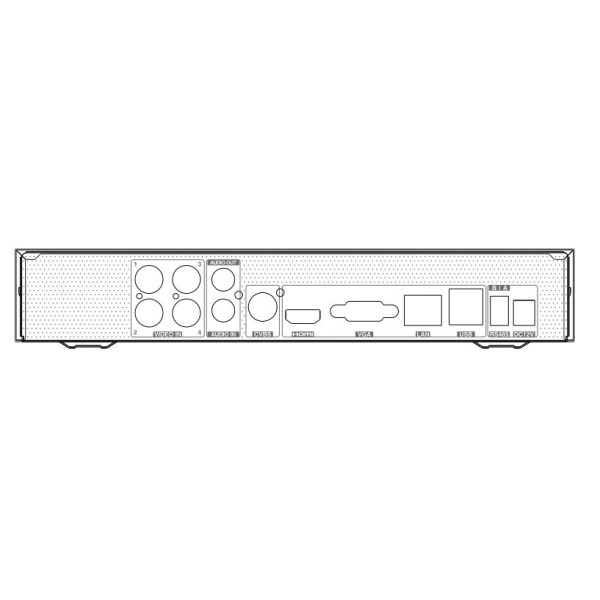 Acheter TVT TVT-100 Enregistreur DVR 5-en-1 4CH + 2IP 5MP E/S audio 1HDD TVT