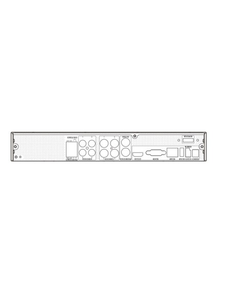 TVT TVT-102 TD-2704NS-HP-H Gravador DVR 5N1 4CH 8MP + 2IP Audio 4/1 Alarme 4/1 1HDD VCA TVT