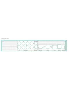 TVT TVT-103 TD-2008NS-HL-L Gravador DVR 5N1 8CH 1080 + 2IP 5MP 1XHDD I / S Audio TVT 2