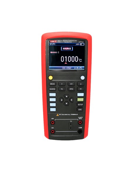 Gaugal de temperatura UNI-TREND-UT714 - Display LCD de contas de até 2000 - Executa medidas de termocose e RTDs 