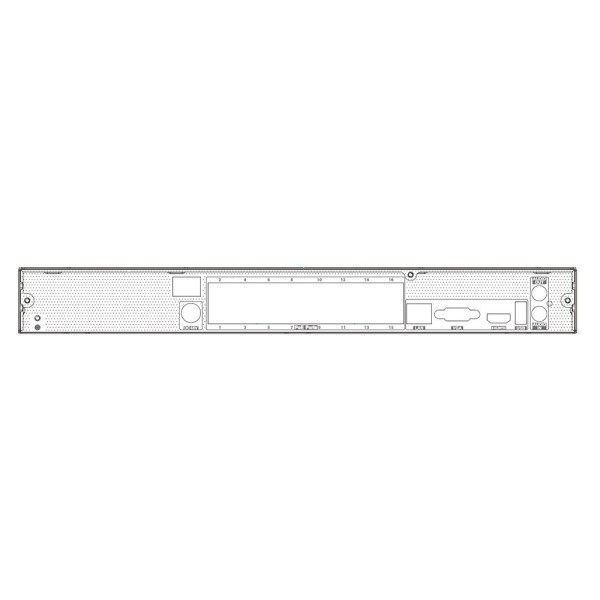 TVT TVT-305 TD-3116H2-16P-B2-B NVR 16CH 8MP 16POE 2HDD VCA VCA Perímetro do Gravador