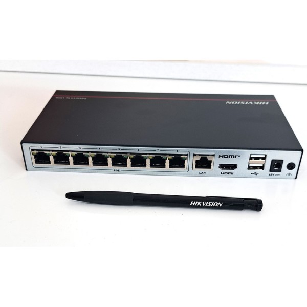 Valor Hikvision HIK-Valor-346 DS-E08NI-Q1 / 8P (SSD 1T) NVR Gravador para IP 8CH 4MP 8CH 8CH POE SOLID SOLD ESSD 1 TB incluído