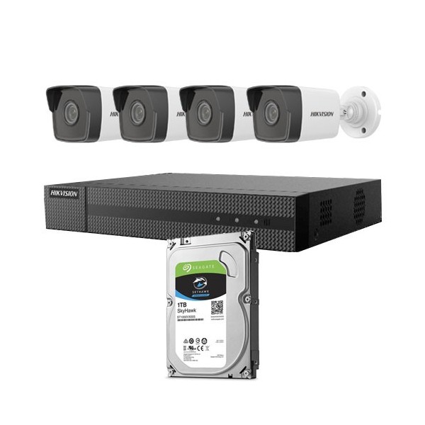 Kaufen HIKVISION VALUE HIK-VALUE-129 Kit Bullet IP Hikvision Rekorder + 4xBullet + HD