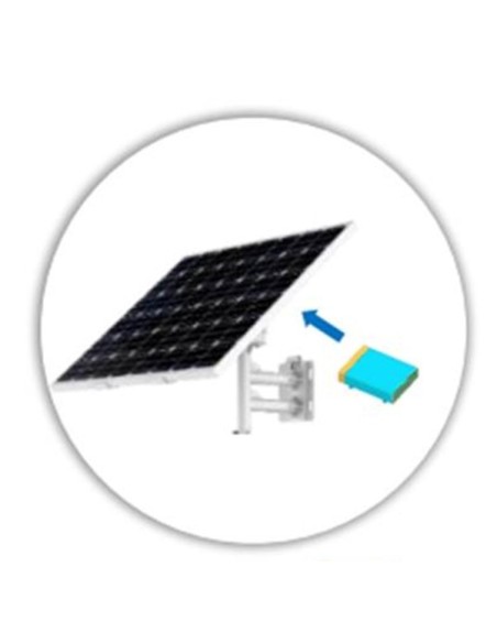 Hikvision Solutions Hik-Sol-282 DS-2XS6K01-C36S80 @ Painel de Kit de Energia Solar 80W + Bateria 360Wh Hikvision