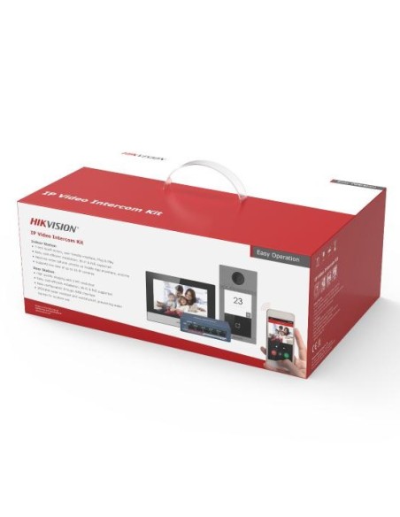 Hikvision Intercom Hik-Intercom 186 DS-KIS604-S (C) Residencial IP PLAYPEN KIT Monitor de placa de placa externa POE 4 Port