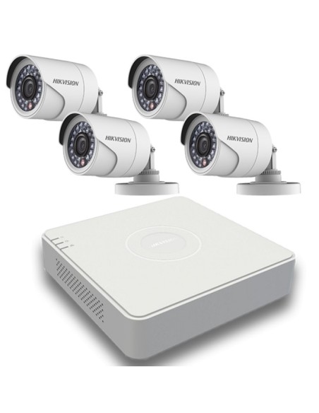 Comprar HIKVISION VALUE HIK-VALUE-134 KIT Grabador DVR 5en1 4CH + 4x Minibullet 4en1 1MP Hikvision DS-J142I/7104HGHI-F1+4CAM