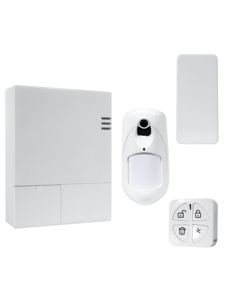 Comprar RISCO RISCO-241 Kit PROMO LightSYS Air de 128 zonas vía radio con Detector PIR con cámara eyeWAVE RW432P803EUA