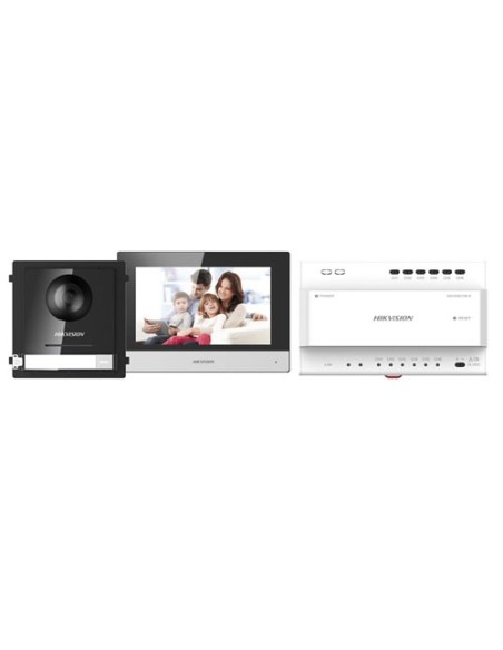 Kaufen HIKVISION INTERCOM HIK-INTERCOM-23 2-Draht-Video-Türsprechanlagen-Kit Außenstation + Innenmonitor + Netzteil + Verteiler