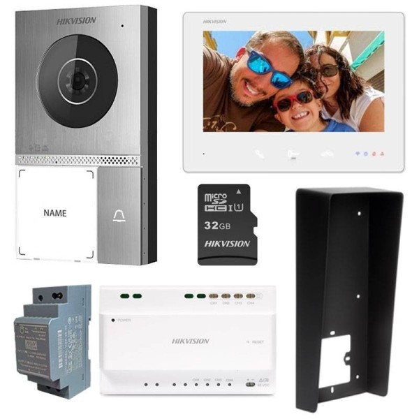 Kaufen HIKVISION INTERCOM HIK-INTERCOM-259 HD-Video-Türsprechanlagen-Set mit 2-Draht-Technik