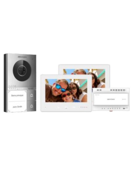 Kaufen HIKVISION INTERCOM HIK-INTERCOM-261 HD-Video-Türsprechanlagen-Set mit 2-Draht-Technik, 2 Monitoren