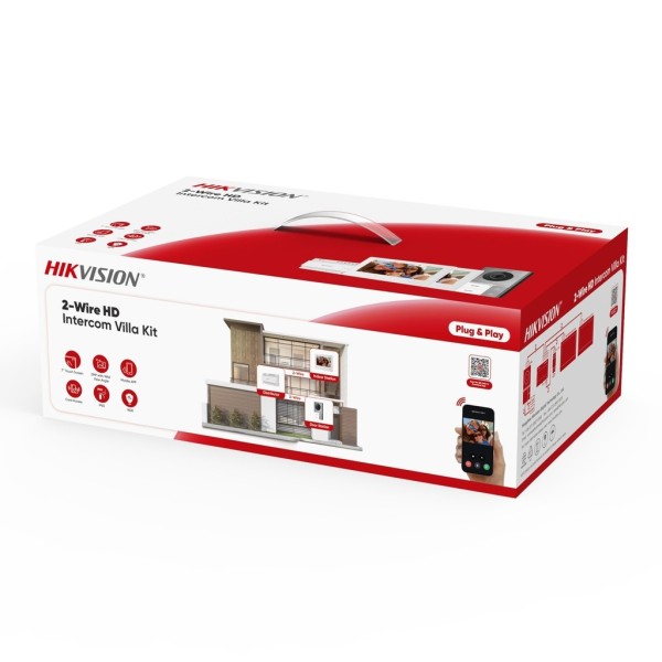 Hikvision Intercom Hik-Intercom-Intercom-261 DS-KIS705EY / 2Monitores Kit HD Vídeo Pay Page a pagar 2 Fios 2 monitores