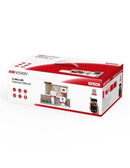 Kaufen HIKVISION INTERCOM HIK-INTERCOM-261 HD-Video-Türsprechanlagen-Set mit 2-Draht-Technik, 2 Monitoren