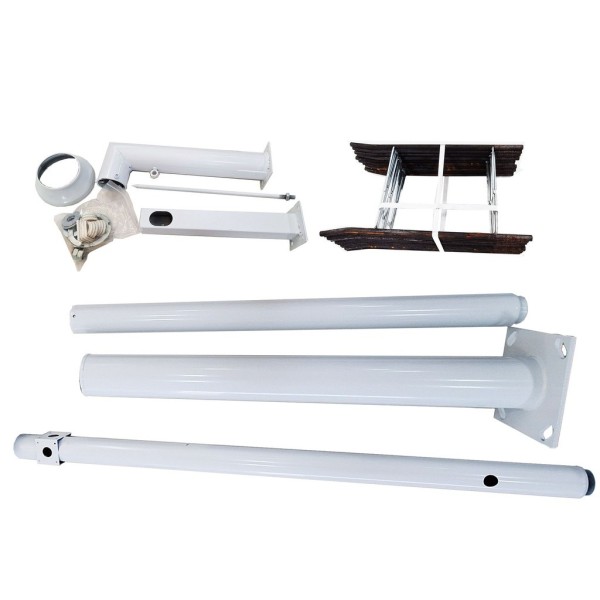Acheter BYSECUR BYSECUR-302 Mât démontable pour CCTV de 4,5 mètres Couleur blanche