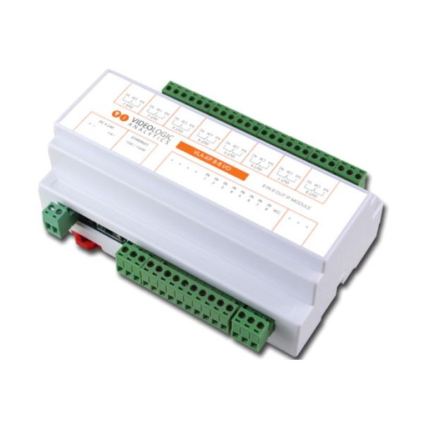 Videoológico VideoLoN-35 VLA-IO8-8 IP Relé Módulo VideoLologic 8 Entradas + 8 Saídas. 8 relés inclui alimentador de 5V