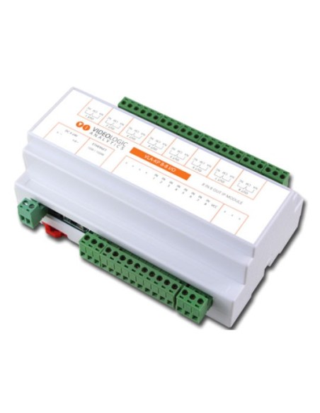 Videoológico VideoLoN-35 VLA-IO8-8 IP Relé Módulo VideoLologic 8 Entradas + 8 Saídas. 8 relés inclui alimentador de 5V