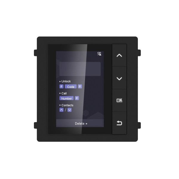 Comprar HIKVISION INTERCOM HIK-INTERCOM-39 Módulo display para videoporteros IP modulares Hikvision empotrado/superficie DS-KD-D