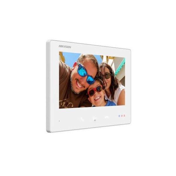 Kaufen HIKVISION INTERCOM HIK-INTERCOM-182 2-Draht-HD-Innenmonitor für Video-Türsprechanlage 7" mit 4 Tasten. Farbe Weiß. Montag