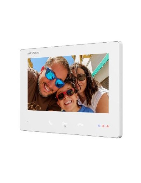 Kaufen HIKVISION INTERCOM HIK-INTERCOM-182 2-Draht-HD-Innenmonitor für Video-Türsprechanlage 7" mit 4 Tasten. Farbe Weiß. Montag