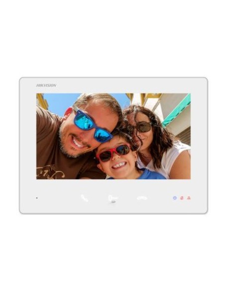Kaufen HIKVISION INTERCOM HIK-INTERCOM-182 2-Draht-HD-Innenmonitor für Video-Türsprechanlage 7" mit 4 Tasten. Farbe Weiß. Montag