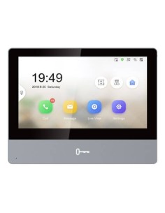 Hikvision Intercom Hik-Intercom-51 DS-KH8350-WTE1 / UE Monitor Interior de 7 "Painel de Metal Ethernet + Wi-Fi. POE IP