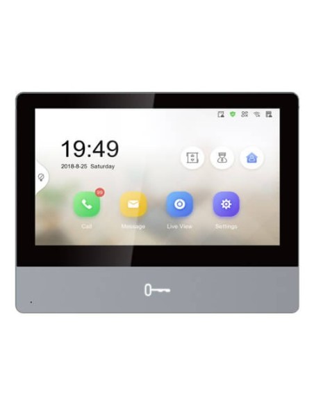 Comprar HIKVISION INTERCOM HIK-INTERCOM-51 Monitor interior de 7" panel de metal Ethernet + WIFI. POE IP DS-KH8350-WTE1/EU