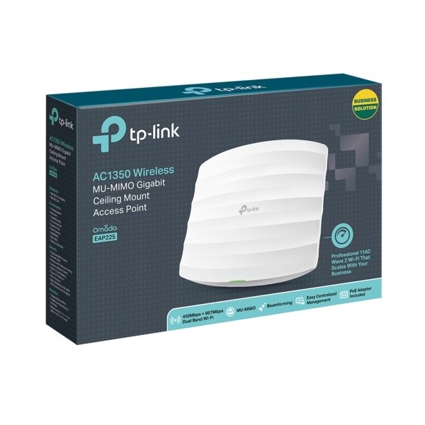 Comprar TP-LINK TPLINK-29 Punto de acceso Wi-Fi 5 Montaje techo 450Mbps/2,4GHz y 867Mbps/5GHz simultáneos (1317Mbps) EAP225