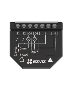 EZVIZ EZVIZ-51 CS-T36-R100-WM Relé WiFi Inteligente Color Preto Controle de Iluminação Sem Fio. Medição de consumo elétrico. 